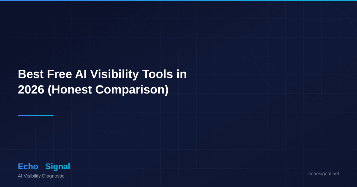 Best Free AI Visibility Tools in 2026 (Honest Comparison) — EchoSignal Blog
